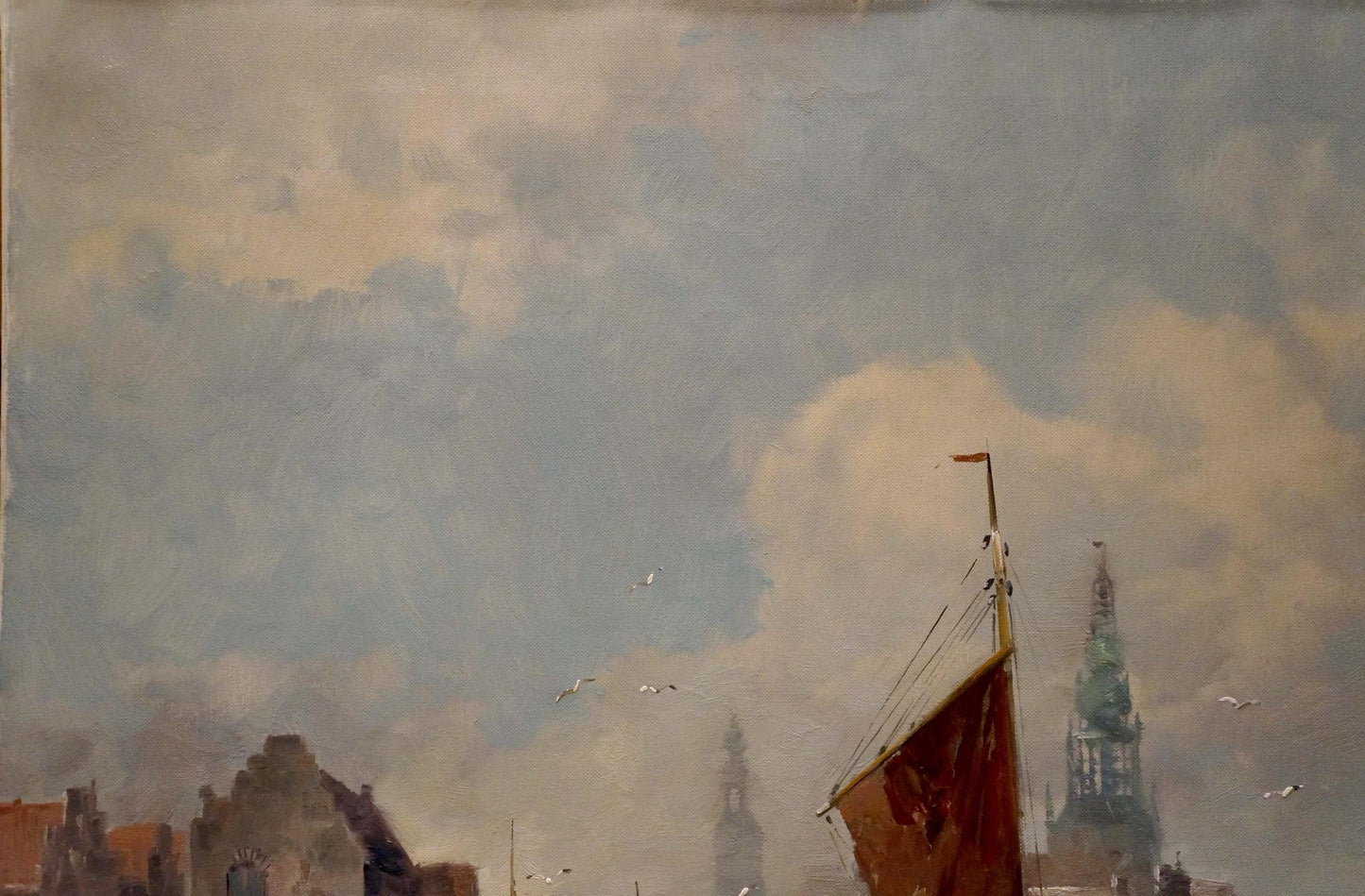 Oil painting Amsterdam V. Jensen