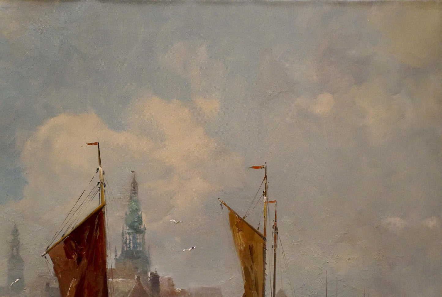 Oil painting Amsterdam V. Jensen