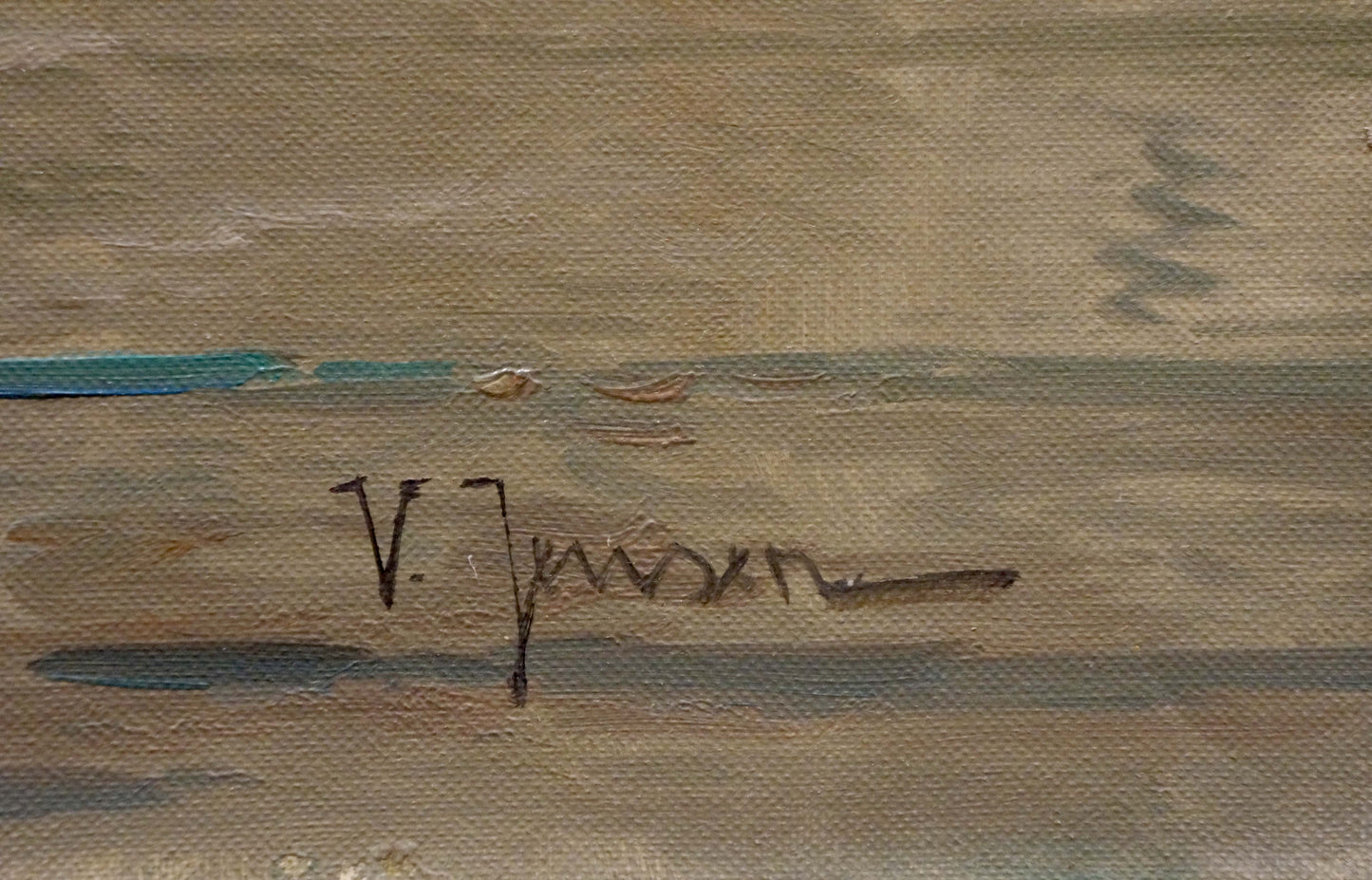 Oil painting Amsterdam V. Jensen