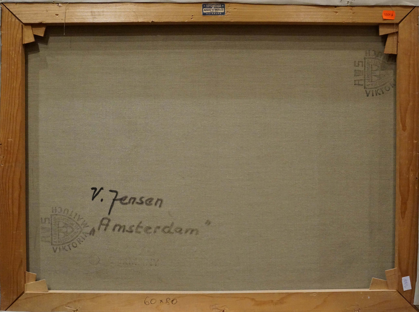 Oil painting Amsterdam V. Jensen