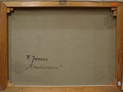 Oil painting Amsterdam V. Jensen
