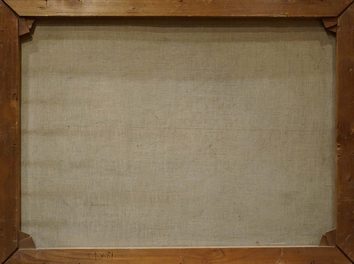 Oil painting The ship arrived in the city V. Jensen