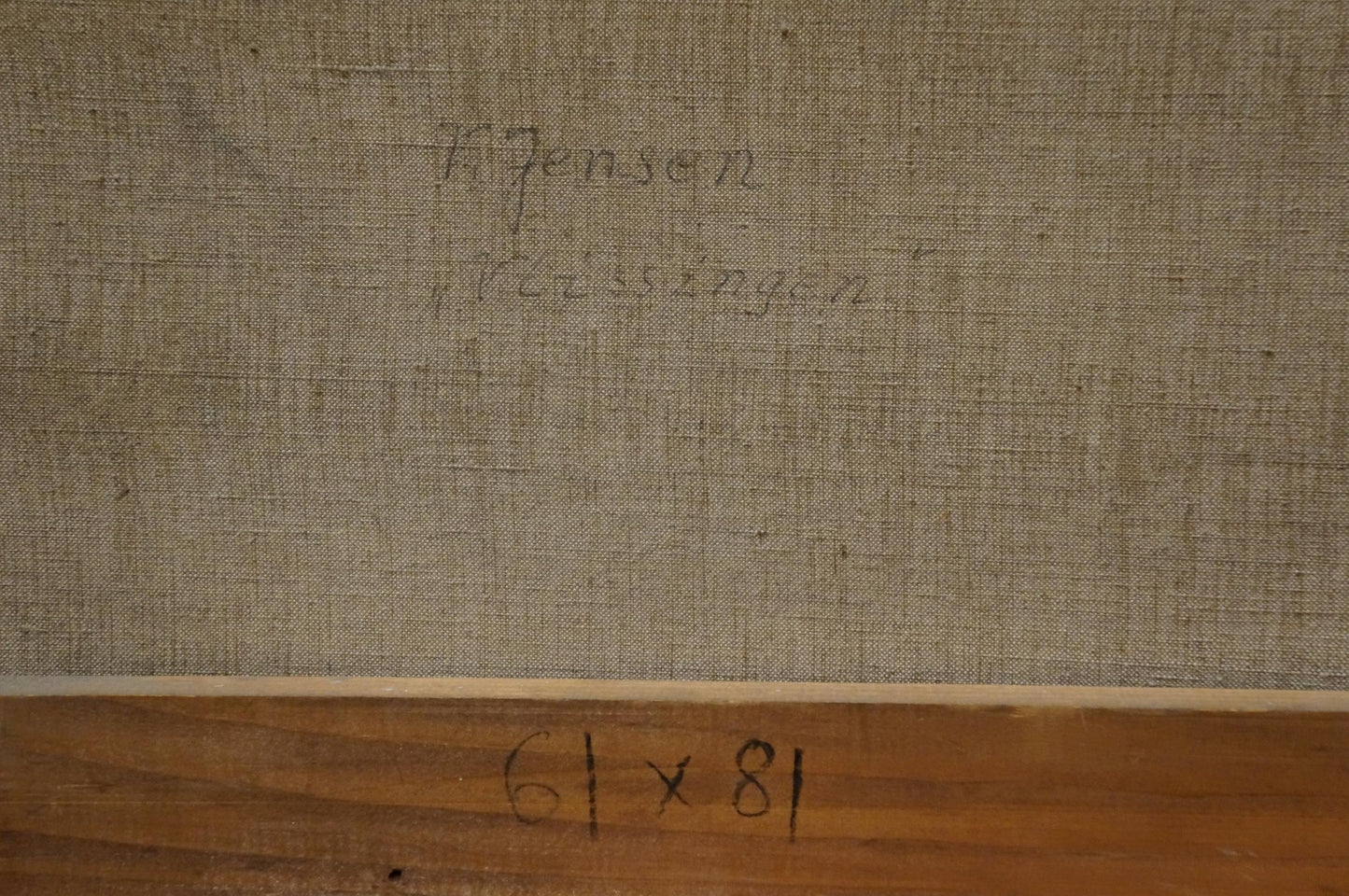 Oil painting The ship arrived in the city V. Jensen