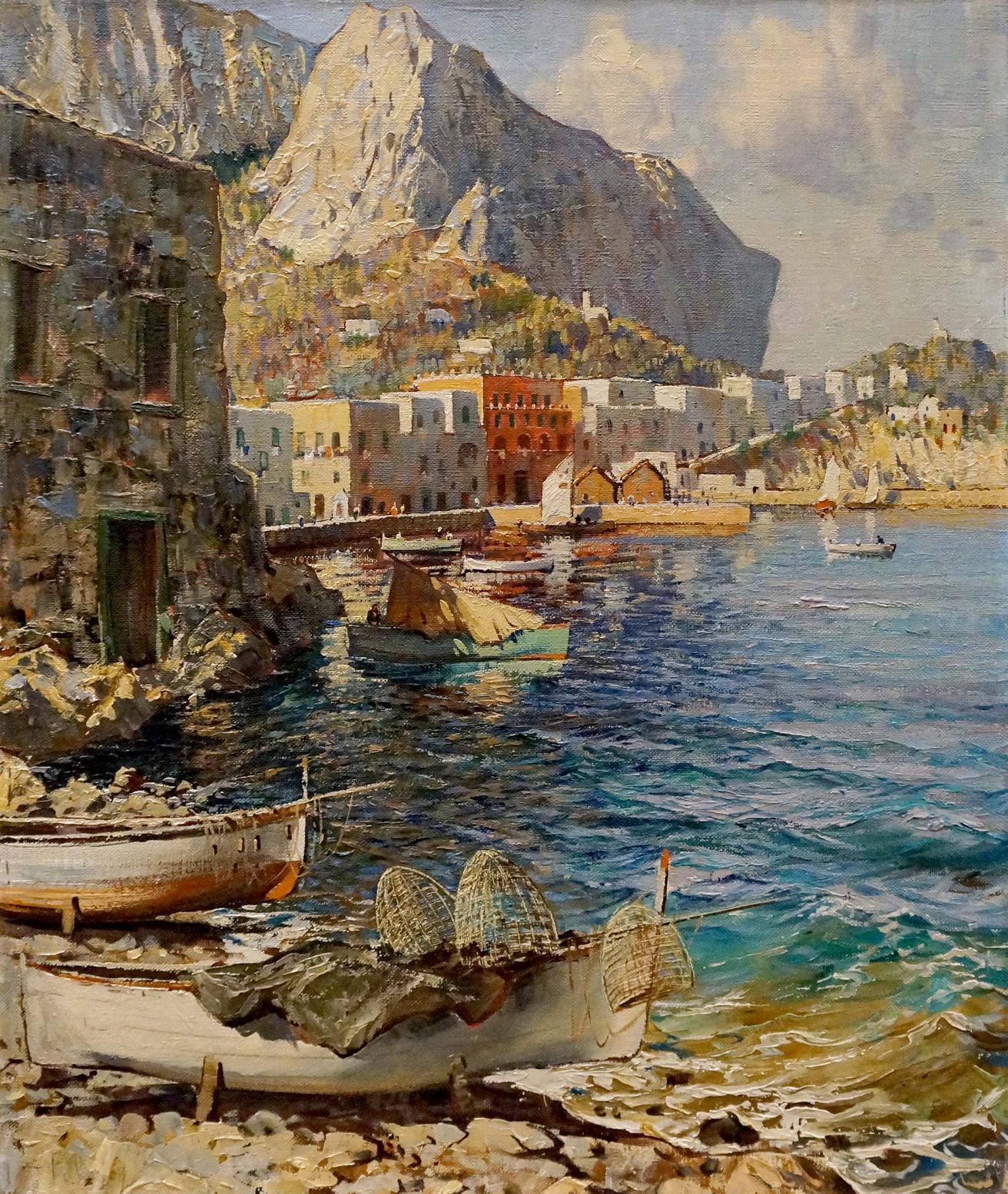 Oil painting Ischia maybe Felice Giordano