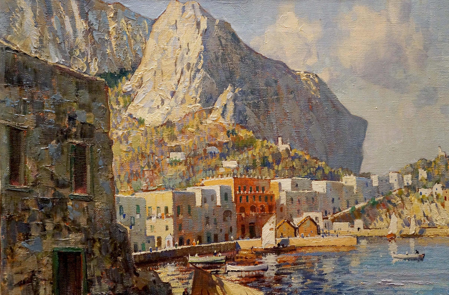 Oil painting Ischia maybe Felice Giordano