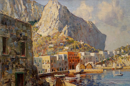 Oil painting Ischia maybe Felice Giordano