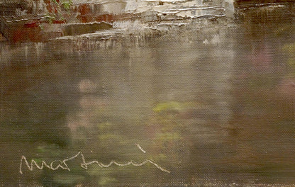 Oil painting House by the shore Bruno Martini
