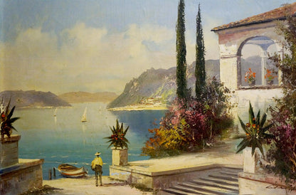 Oil painting At the resort