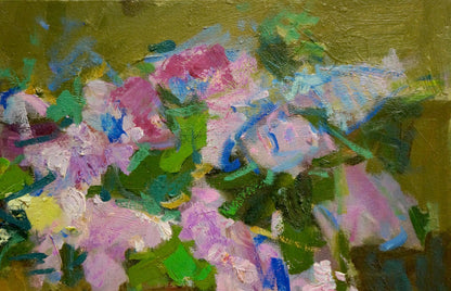 Oil painting Lilac joy on the table Unknown artist