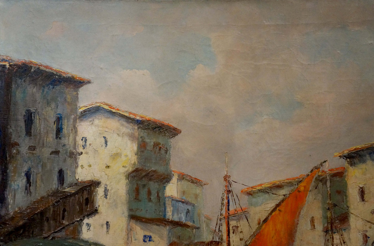 Oil painting In Port Richard Thorn