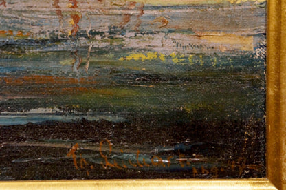 Oil painting In Port Richard Thorn