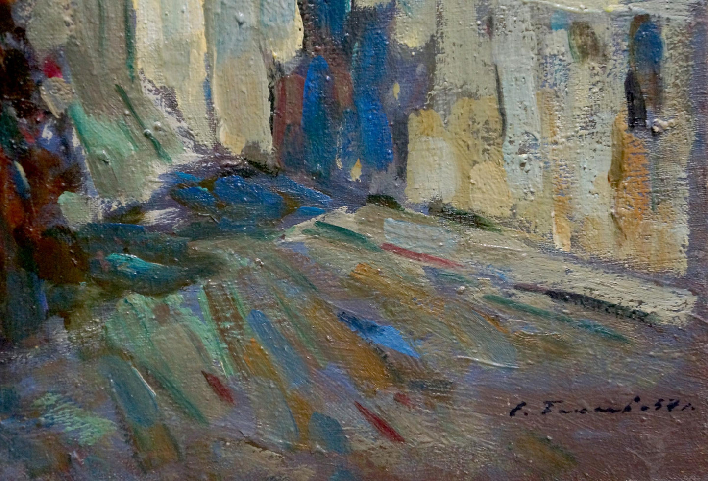 Oil painting Night city Bakaev Sergey Ivanovich