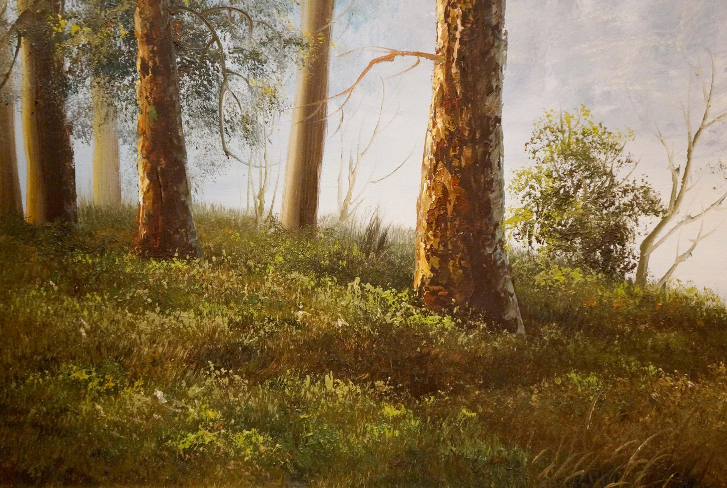 Oil painting There is fog in the forest Dillon