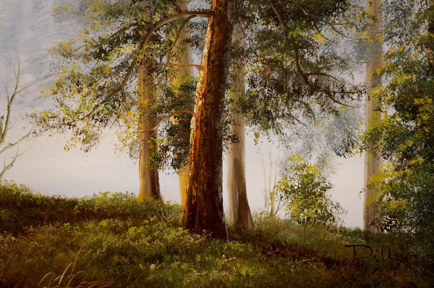Oil painting There is fog in the forest Dillon