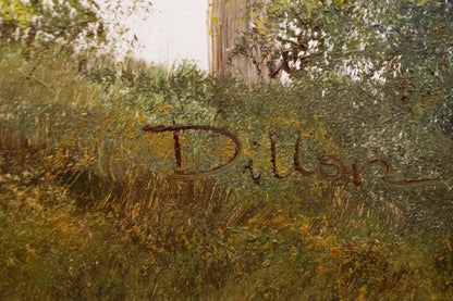 Oil painting There is fog in the forest Dillon