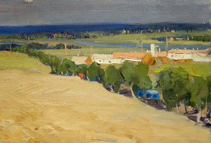 Oil painting Wheat field