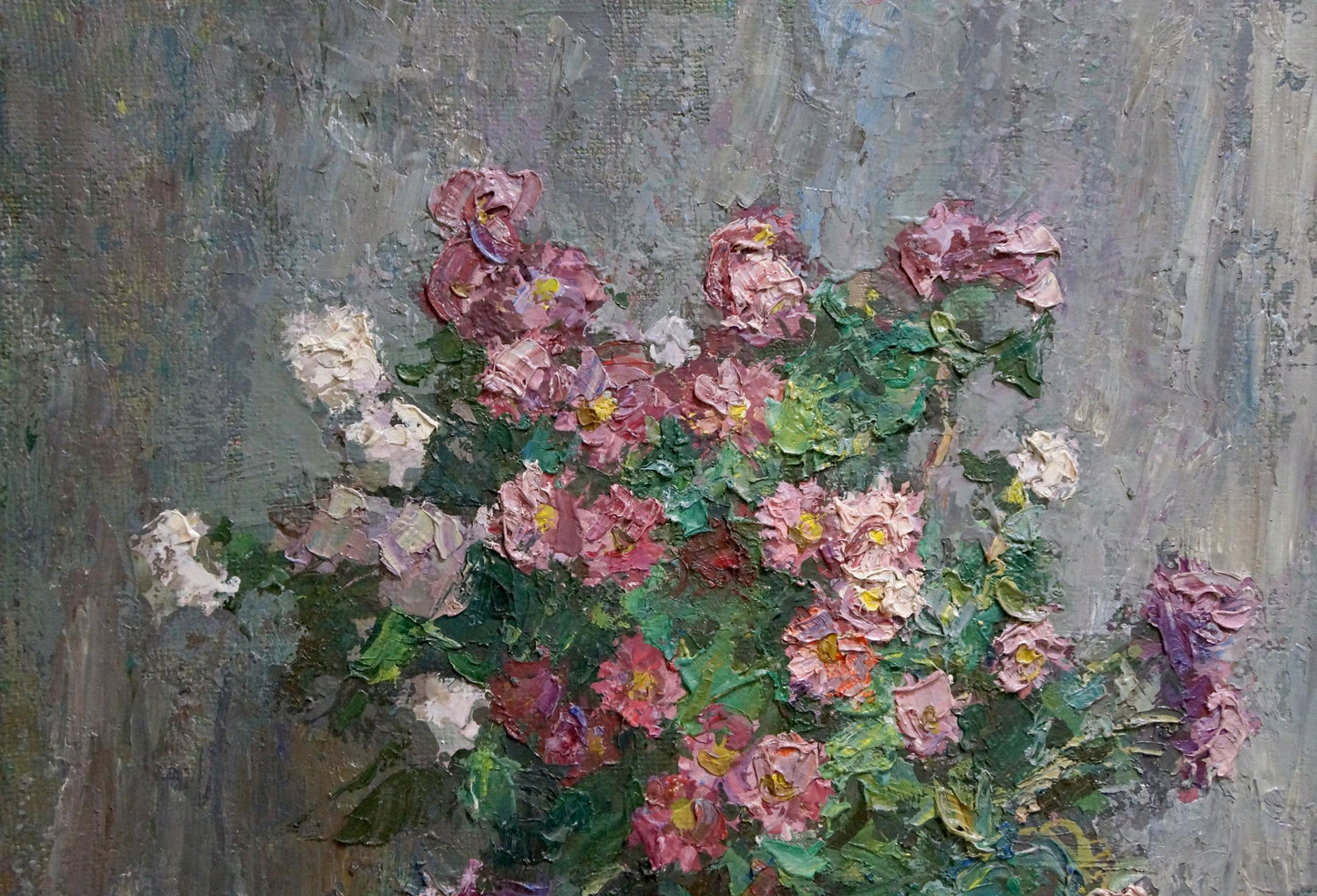 Oil painting Still life with a bouquet of daisies Unknown artist