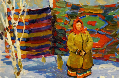 Oil painting Portrait of grandmother Lazareva Svetlana Alexandrovna
