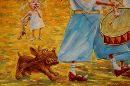 Abstract oil painting Celebration Vadim Pustilnik