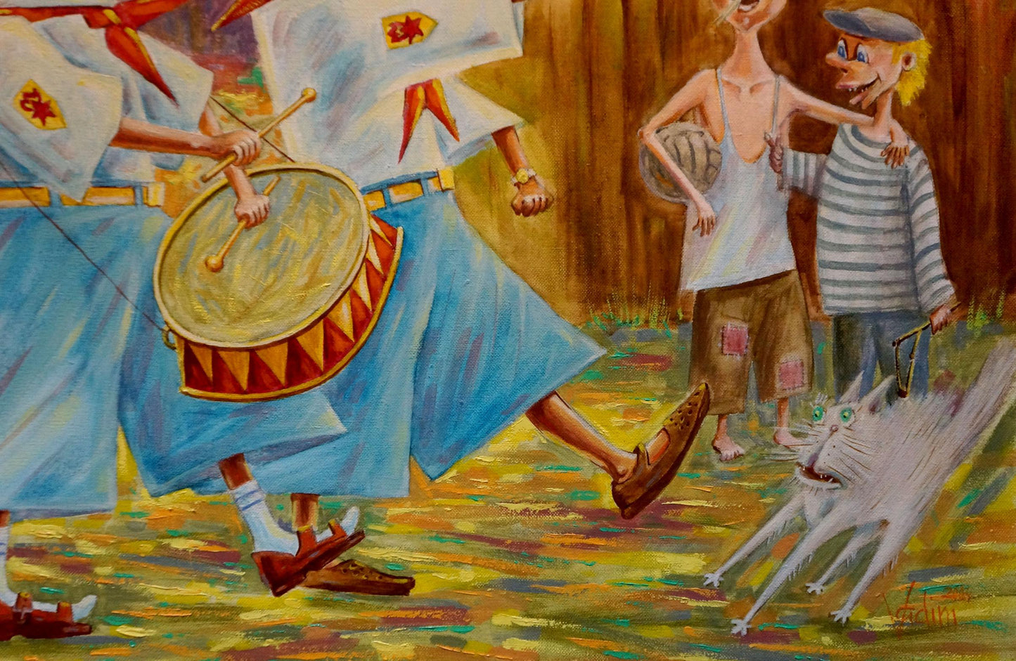 Abstract oil painting Celebration Vadim Pustilnik