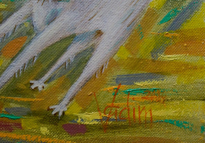 Abstract oil painting Celebration Vadim Pustilnik