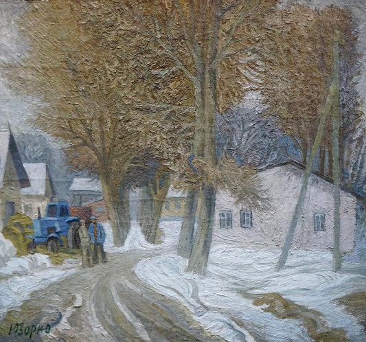 Oil painting Winter landscape Zorko Yuri Valentinovich