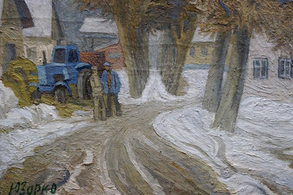 Oil painting Winter landscape Zorko Yuri Valentinovich