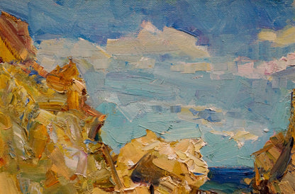 Oil painting Rocky coast Zaborovsky Leonid Alexandrovich