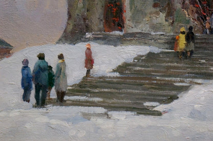 Oil painting Winter landscape Minka Alexander Fedorovich