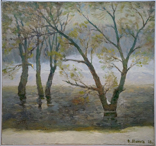 Oil painting In March Minka Alexander Fedorovich