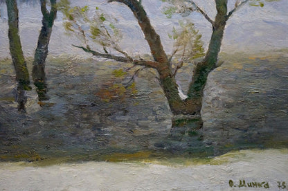 Oil painting In March Minka Alexander Fedorovich