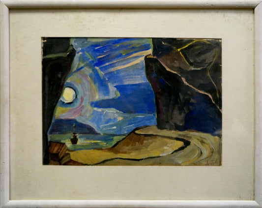 Oil painting Sea shore Deineka Alexander Alexandrovich