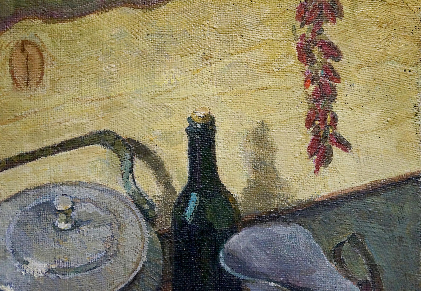 Oil painting Still life with bread and tea Degtyarev Alexander Grigorievich