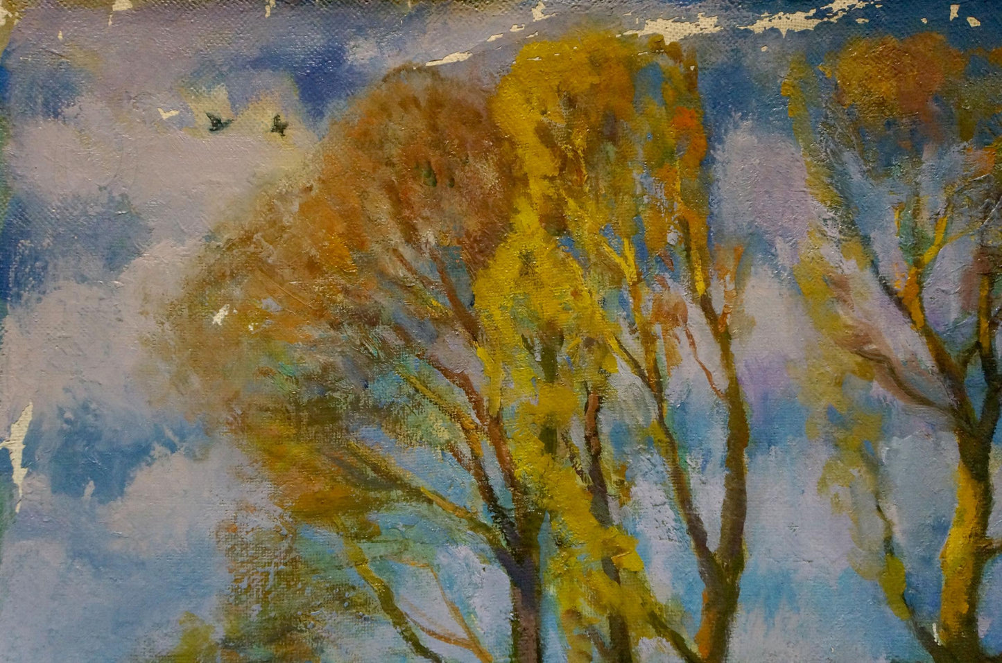 Oil painting Autumn trees Minka Alexander Fedorovich