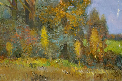 Oil painting Autumn trees Minka Alexander Fedorovich