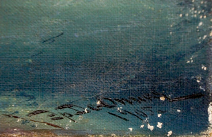 Oil painting Night sea Unknown artist