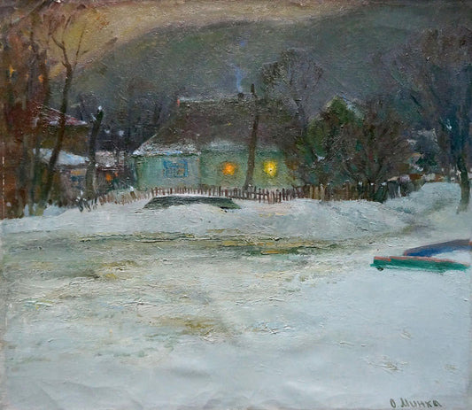 Oil painting Winter's tale Minka Alexander Fedorovich