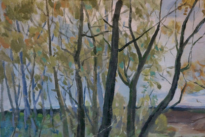 Oil painting Forest landscape Minka Alexander Fedorovich