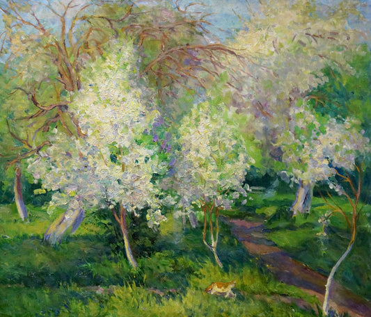 Oil painting The garden has blossomed Galkun Tatiana Dmitrievna