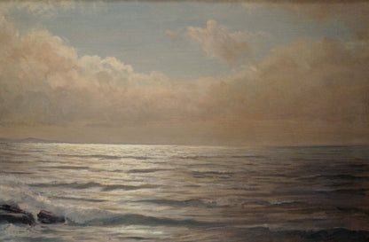Oil painting Calm quiet waves