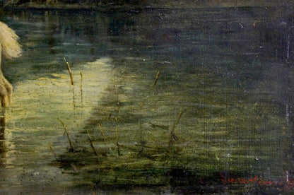 Oil painting Horse on the field