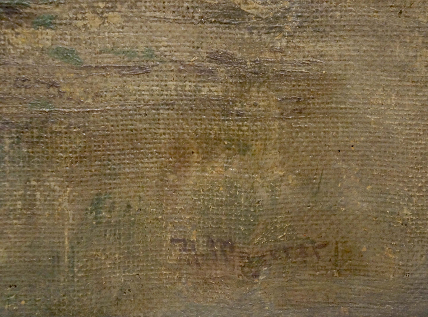 Oil painting Landscape with a market