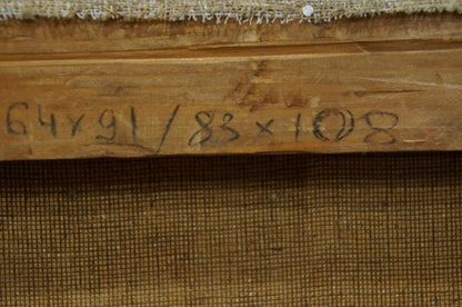 Oil painting Landscape with a market