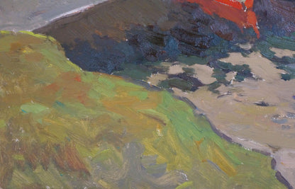 Oil painting Camp by the shore Sevastyanov Viktor Grigorievich