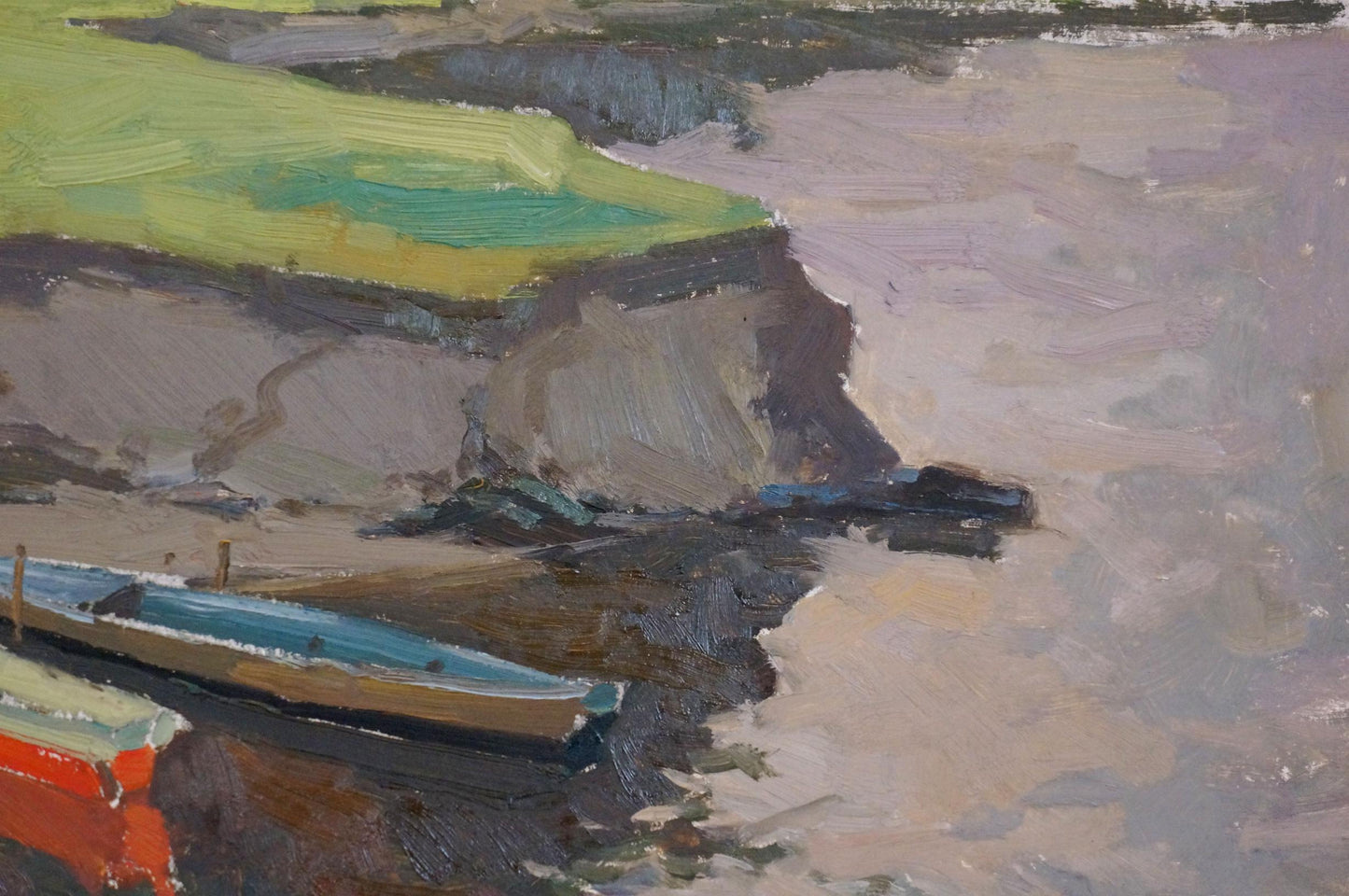 Oil painting Camp by the shore Sevastyanov Viktor Grigorievich