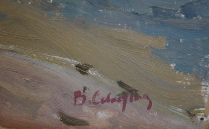 Oil painting Camp by the shore Sevastyanov Viktor Grigorievich