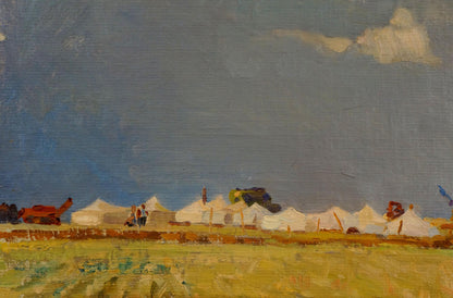 Oil painting Fieldscape by Nikolay Fedorovich Bortnikov