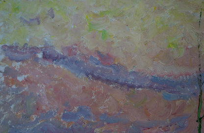 Oil painting Sunset through the birches Viktor Sevastyanov