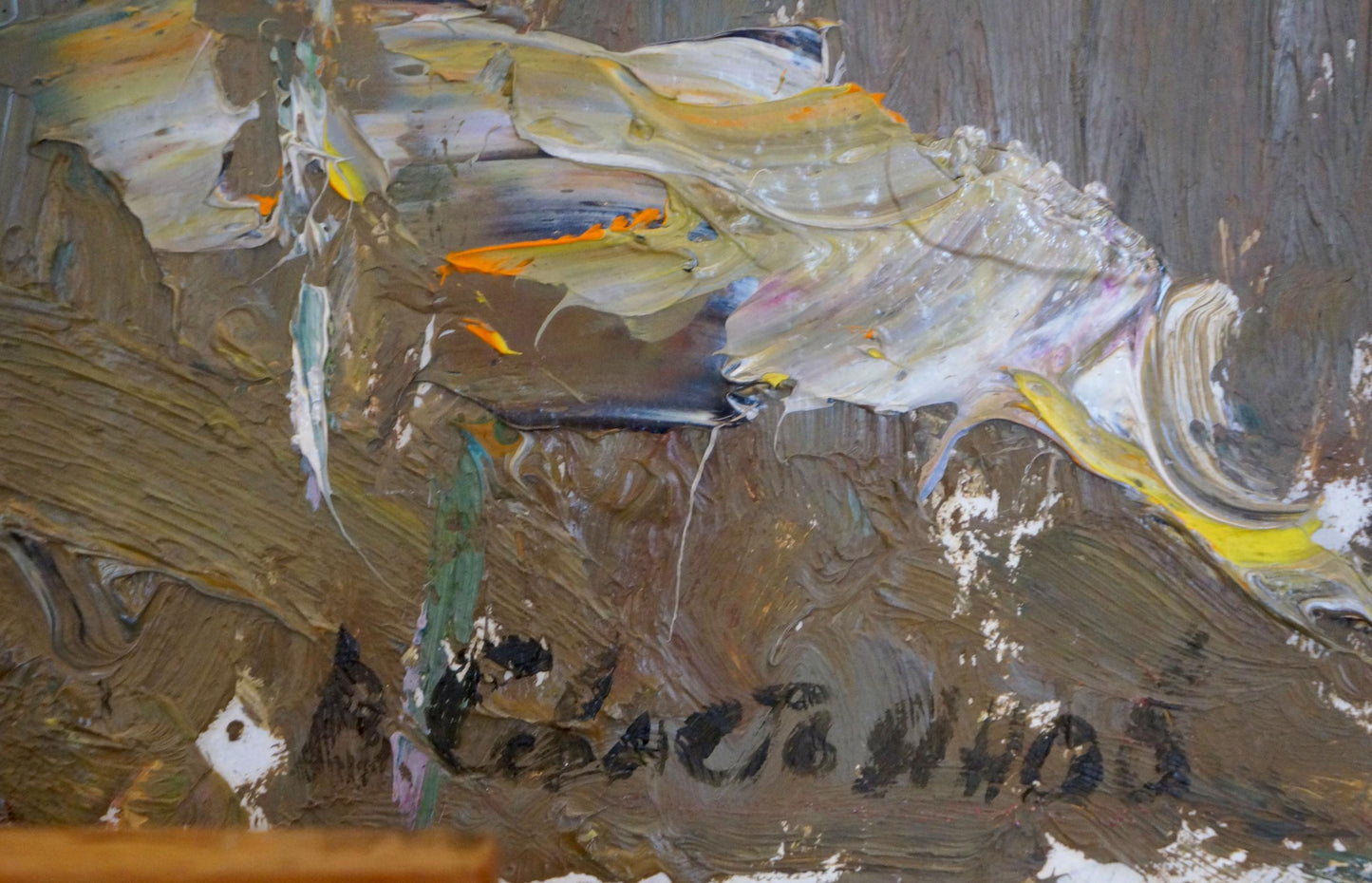 Oil painting Sunset through the birches Viktor Sevastyanov