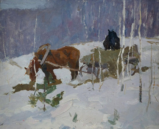 Oil painting In the woods Sevastyanov Viktor Grigorievich